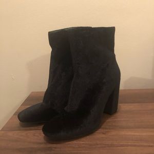 Velvet Heeled Booties